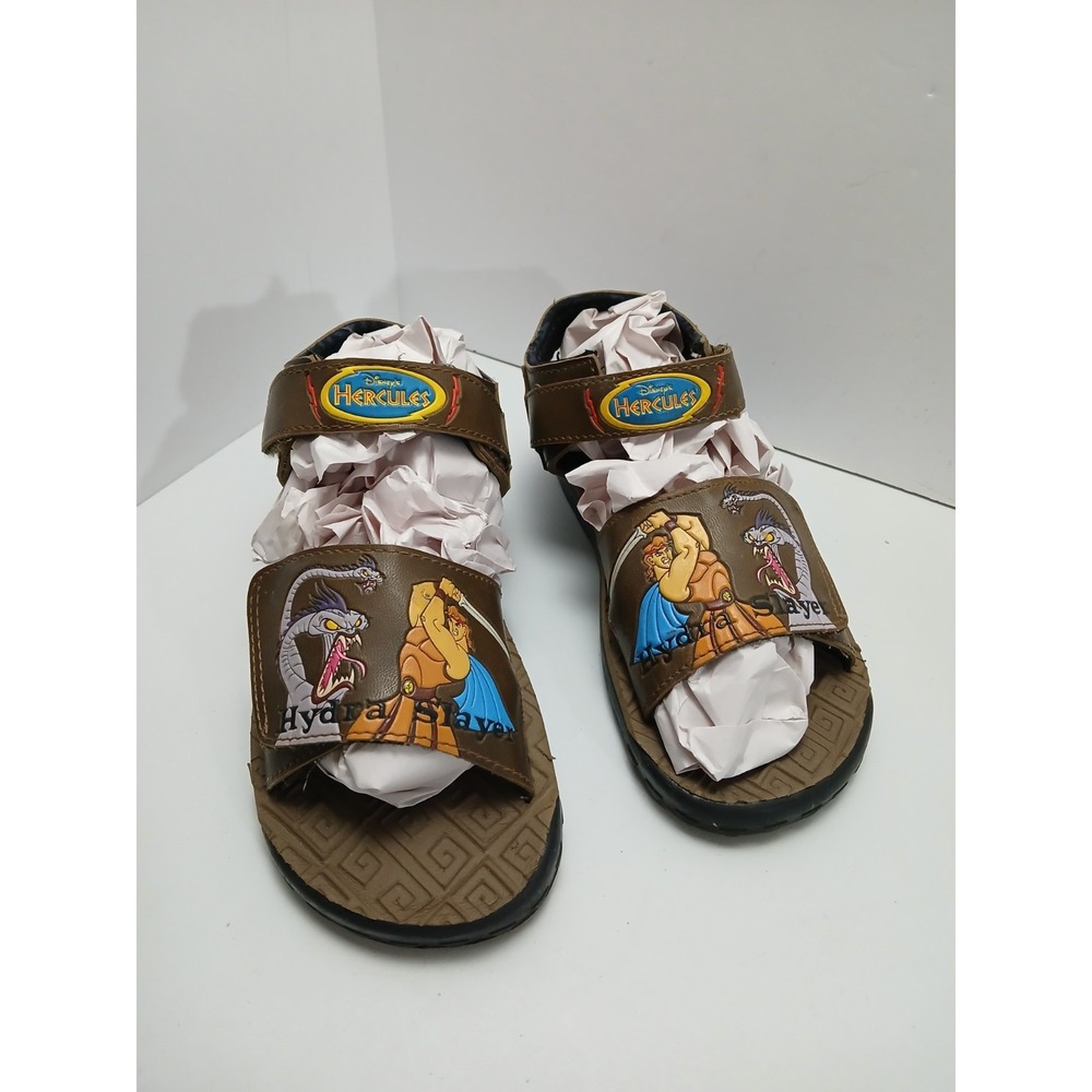 VINTAGE Disney HERCULES "HYDRA SLAYER" Sandal Pair Kids 1997 Rare Sz 2
